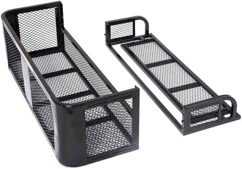 Load image into Gallery viewer, ATV UTV Universal Rear Drop Basket Rack Detachable Steel Luggage Cargo Steel Mesh Surface - GoplusUS

