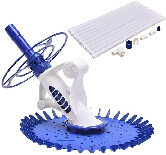 Automatic Swimming Pool Cleaner Set with 32'6" Hoses Climb Wall Pool Sweeper for In-ground - GoplusUS