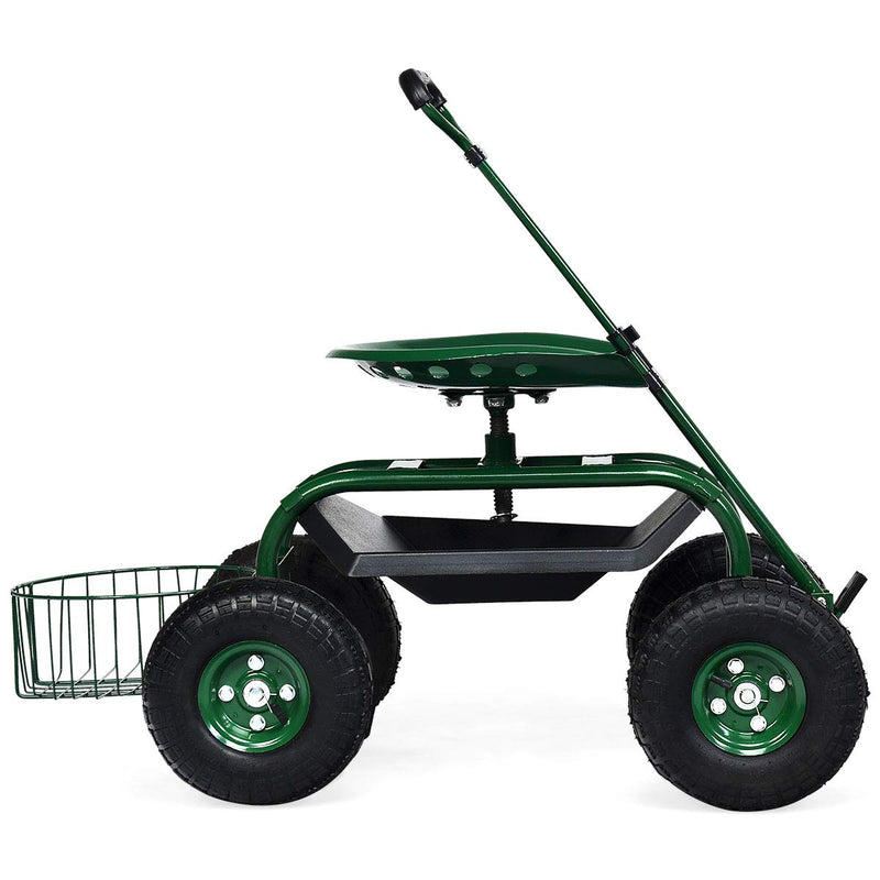 Load image into Gallery viewer, Garden Cart Gardening Workseat w/Wheels, Patio Wagon Scooter for Planting - GoplusUS
