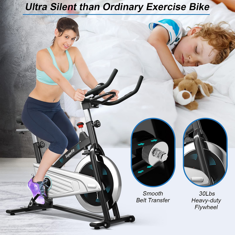 Goplus stationary exercise magnetic cycling bike 30lbs sale