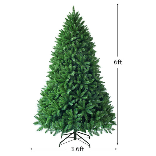 6ft Unlit Artificial Christmas Tree - GoplusUS