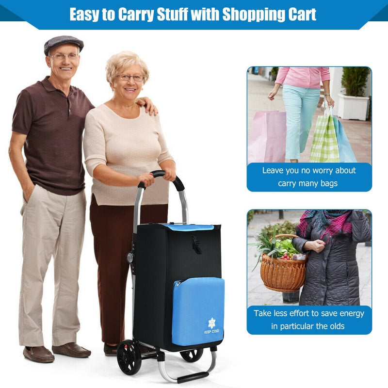 Load image into Gallery viewer, Folding Shopping Cart with Wheels - GoplusUS
