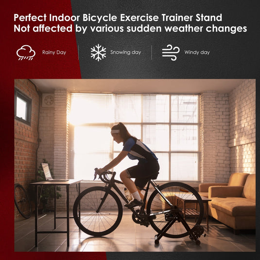 Bike Trainer Stand, Indoor Steel Exercise Bicycle Trainers with Magnetic Flywheel - GoplusUS