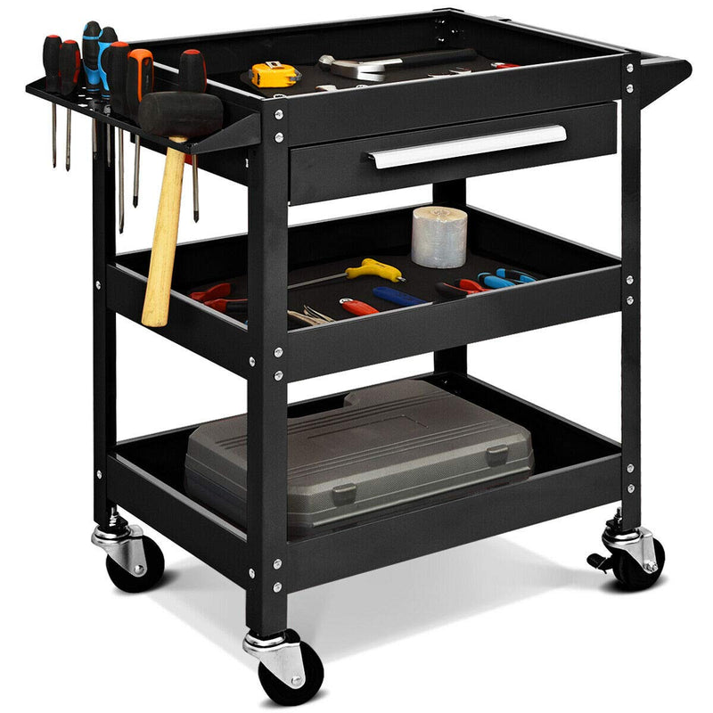 Load image into Gallery viewer, Service Tool Cart Tool Organizers, 330 LBS Capacity 3-Tray Rolling Utility Cart
