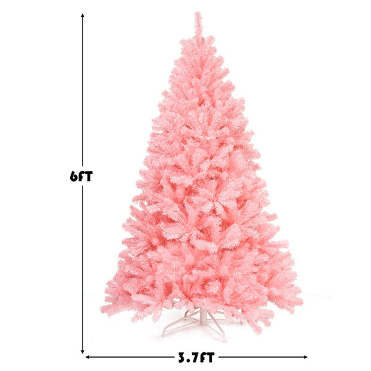 Goplus Unlit Artificial Christmas Tree, 100% New PVC Material, Xmas Tree for Indoor and Outdoor Decoration - GoplusUS