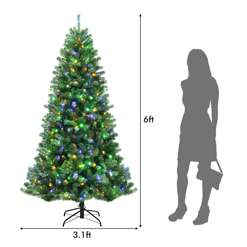 Load image into Gallery viewer, Goplus Christmas Tree, Hinged Remote Control Artificial Xmas Tree, Residential and Commercial Decoration for Indoor - GoplusUS
