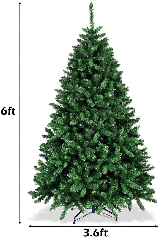 Artificial Douglas Christmas Tree Easy Assembly Xmas Tree for Indoor and Outdoor - GoplusUS