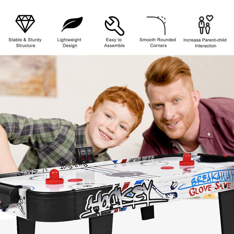 Load image into Gallery viewer, Air Powered Hockey Table, LED Electronic Scoring Sports Game - GoplusUS
