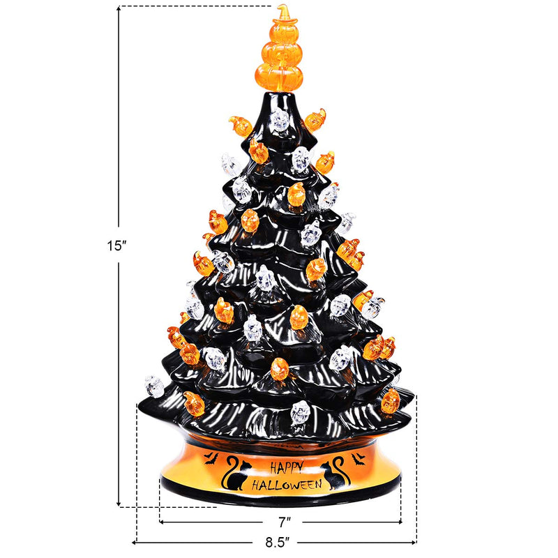 Load image into Gallery viewer, Hand-Painted Ceramic Tabletop Christmas Tree Forever Lighted Holiday Decorations - GoplusUS
