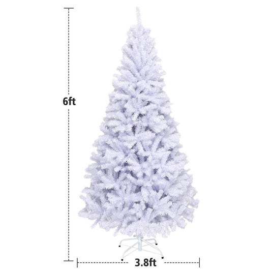 6ft /7.5ft/9ft White Artificial Christmas Tree - GoplusUS