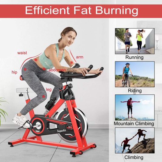 Exercise Bike, Indoor Cycling Stationary Bike for Home Cardio Workout Bike Training - GoplusUS