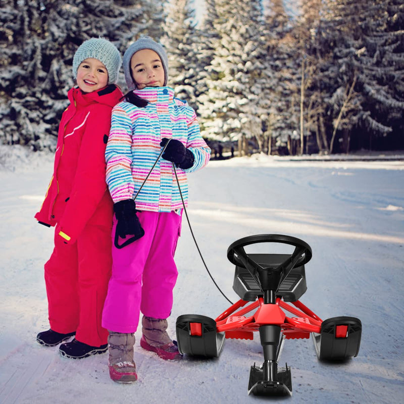 Load image into Gallery viewer, Ski Sled Slider Board with Twin Brakes - Goplus
