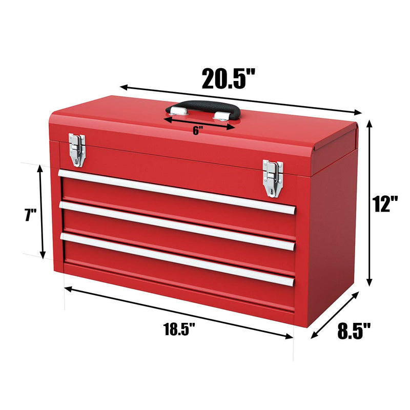 Load image into Gallery viewer, Tool Chest 20-Inch Portable Tool Box Steel Cabinet
