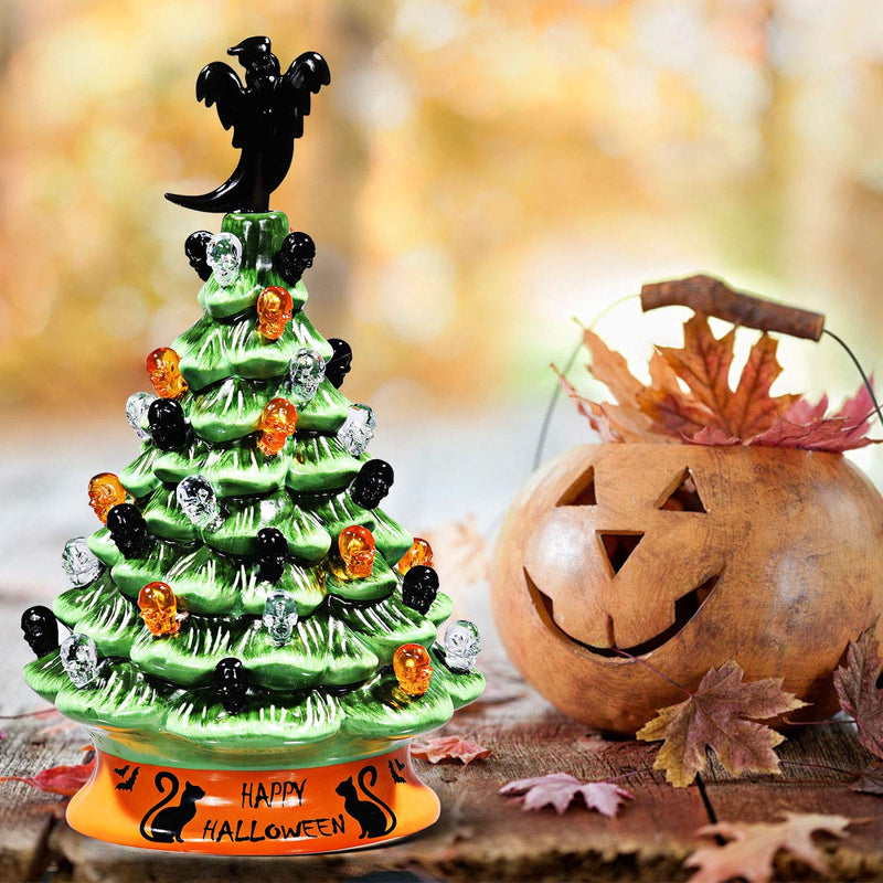 Load image into Gallery viewer, 11.5&quot; Battery Powered Hand-Painted Ceramic Tabletop Christmas Tree - GoplusUS
