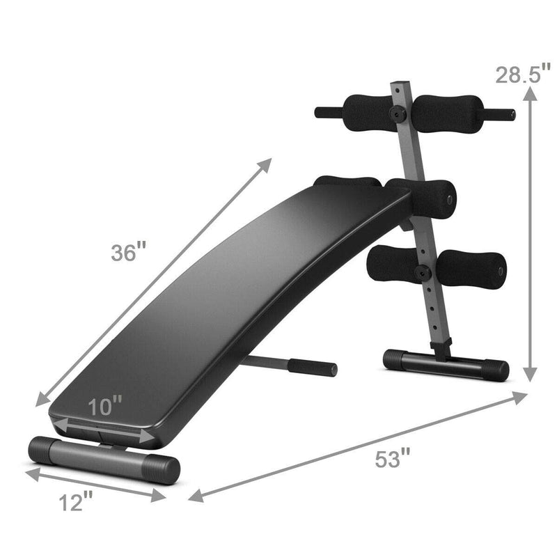 Load image into Gallery viewer, Adjustable Bench Sit up Bench Slant Board Decline Ab Bench Crunch Board - GoplusUS
