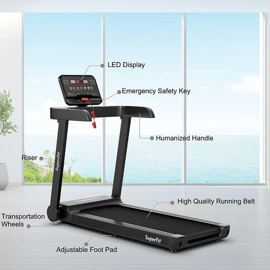 Goplus Heavy Duty Treadmill for Gym, Superfit Electric Treadmill with App Control - GoplusUS