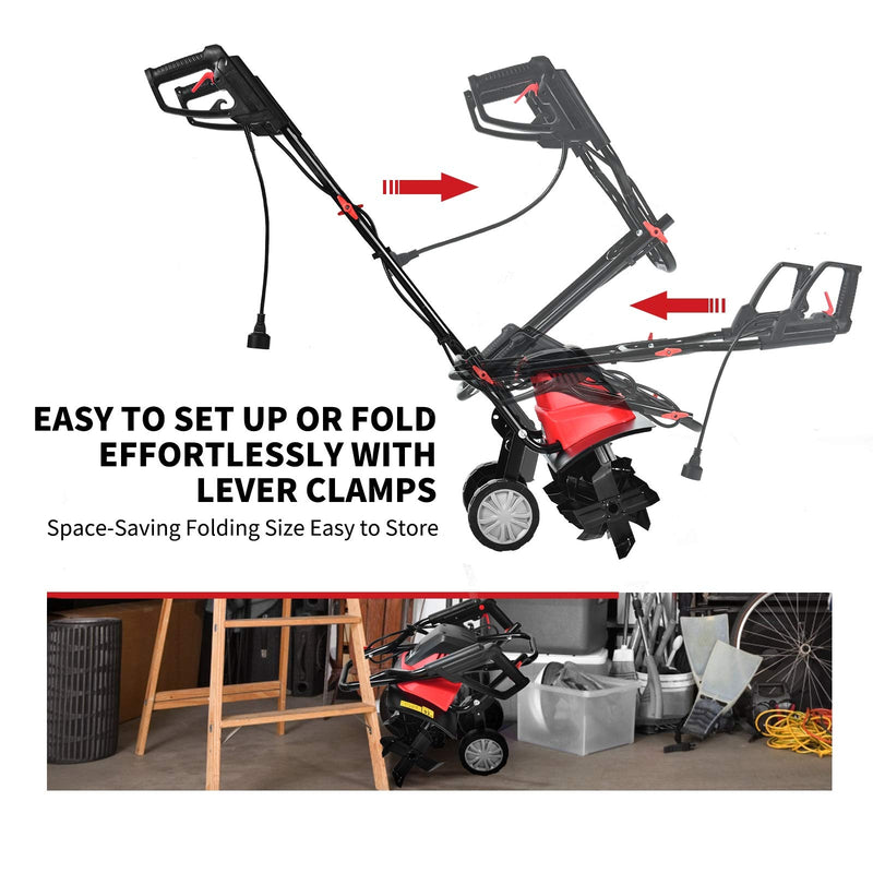 Load image into Gallery viewer, 13.5 Amp Corded Electric Tiller and Cultivator, 17-Inch Tiller with 9&#39; Tilling Depth - GoplusUS
