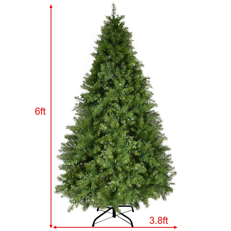 Load image into Gallery viewer, Goplus Pre-Lit Christmas Tree Artificial PVC Spruce Hinged with 560 LED Lights and Solid Metal Legs - GoplusUS
