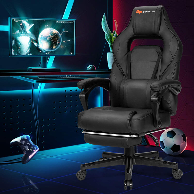 Load image into Gallery viewer, Massage Gaming Chair, Seat Height Adjustment Racing Computer Office Chair - GoplusUS
