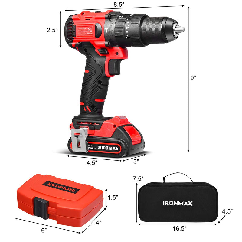 Load image into Gallery viewer, Cordless Drill, 20V Brushless 1/2&quot; Drill Driver Kit - GoplusUS
