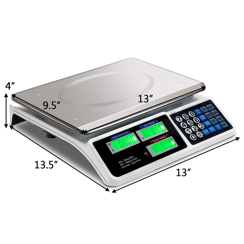 Load image into Gallery viewer, 66 LB Deli Scale Price Computing Commercial Food Produce Electronic Counting Weight - GoplusUS
