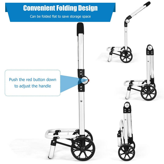 Folding Shopping Cart with Wheels - GoplusUS