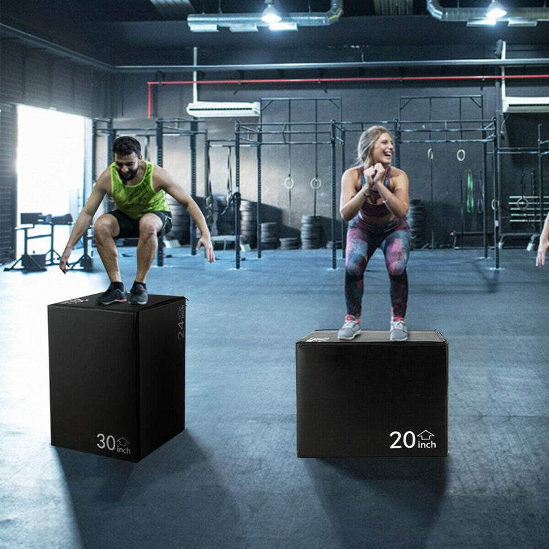 Load image into Gallery viewer, 3-in-1 Jumping Box, Height Adjustment Fitness Foam Plyometric Box - GoplusUS
