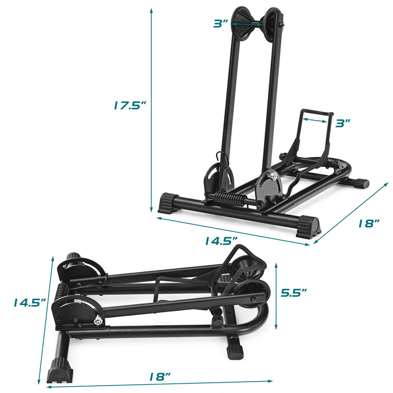 Load image into Gallery viewer, Goplus Foldable Bicycle Floor Stand, Steel Bike Parking Rack Fits 20&quot;-29&quot; Bikes - GoplusUS
