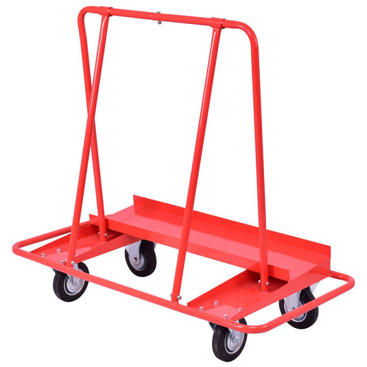 Drywall Sheet Cart Heavy Duty Dolly Handling Sheetrock Panel Red - GoplusUS