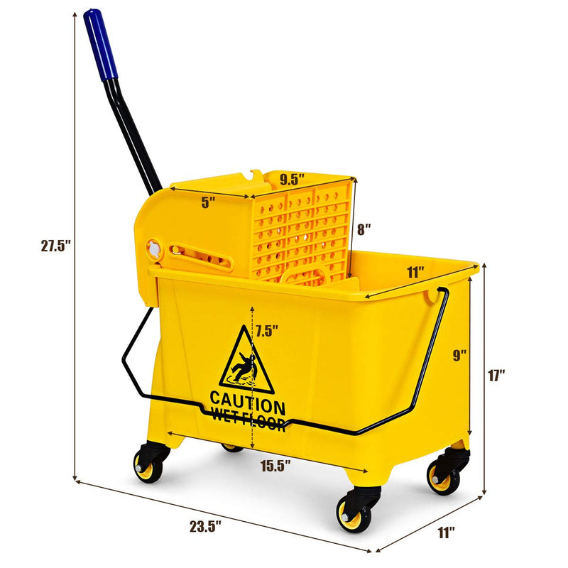 Load image into Gallery viewer, Commercial Mop Bucket with Wringer, Household Portable Mop Bucket - GoplusUS
