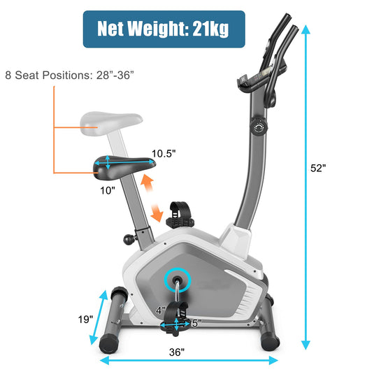 Indoor Magnetic Stationary Upright Cycling Bike - GoplusUS