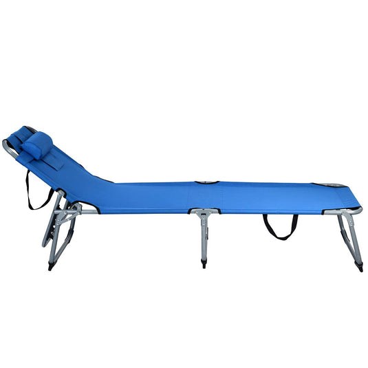 Patio Lounge Chair, Adjustable Folding Recliner - GoplusUS