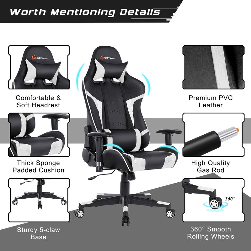 Load image into Gallery viewer, Gaming Chair, Massage Office Chair Computer Gaming Racing Chair - GoplusUS
