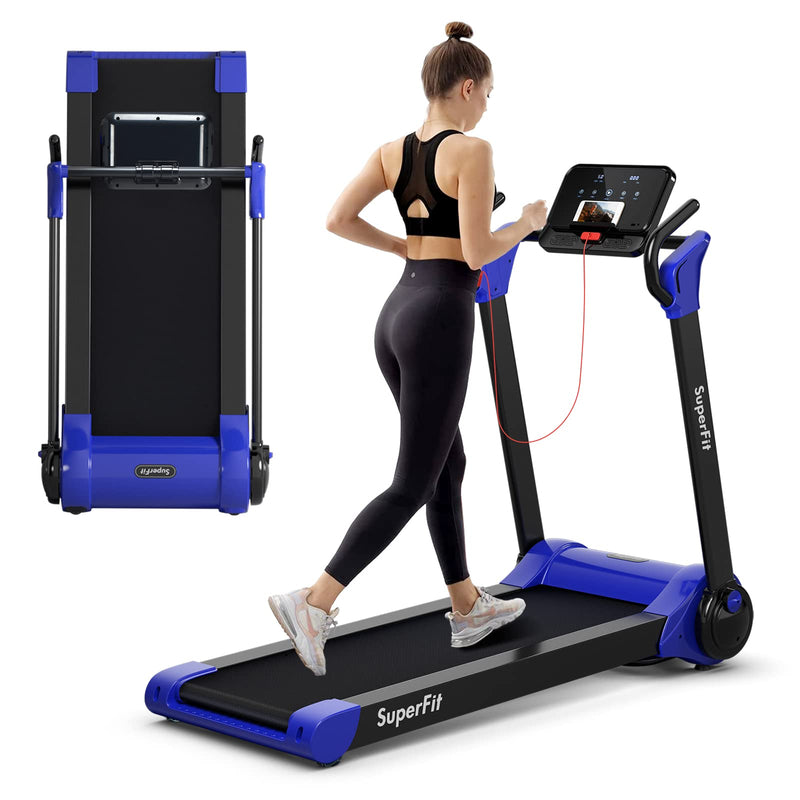 Load image into Gallery viewer, Goplus 2.25HP Folding Treadmill, Electric Superfit Treadmill W/LED Display - GoplusUS
