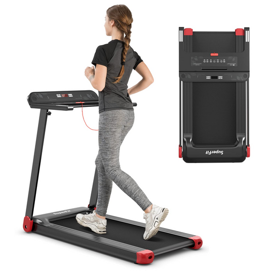 Goplus Folding Treadmill, Compact Superfit Treadmill with APP Control, Blue Tooth Speaker - GoplusUS