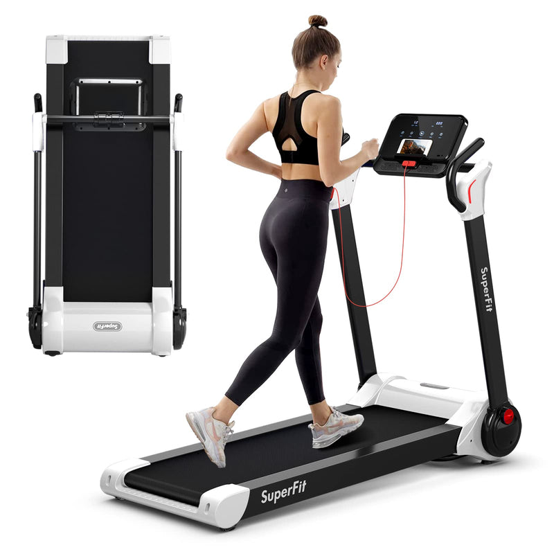 Load image into Gallery viewer, Goplus 2.25HP Folding Treadmill, Electric Superfit Treadmill W/LED Display - GoplusUS
