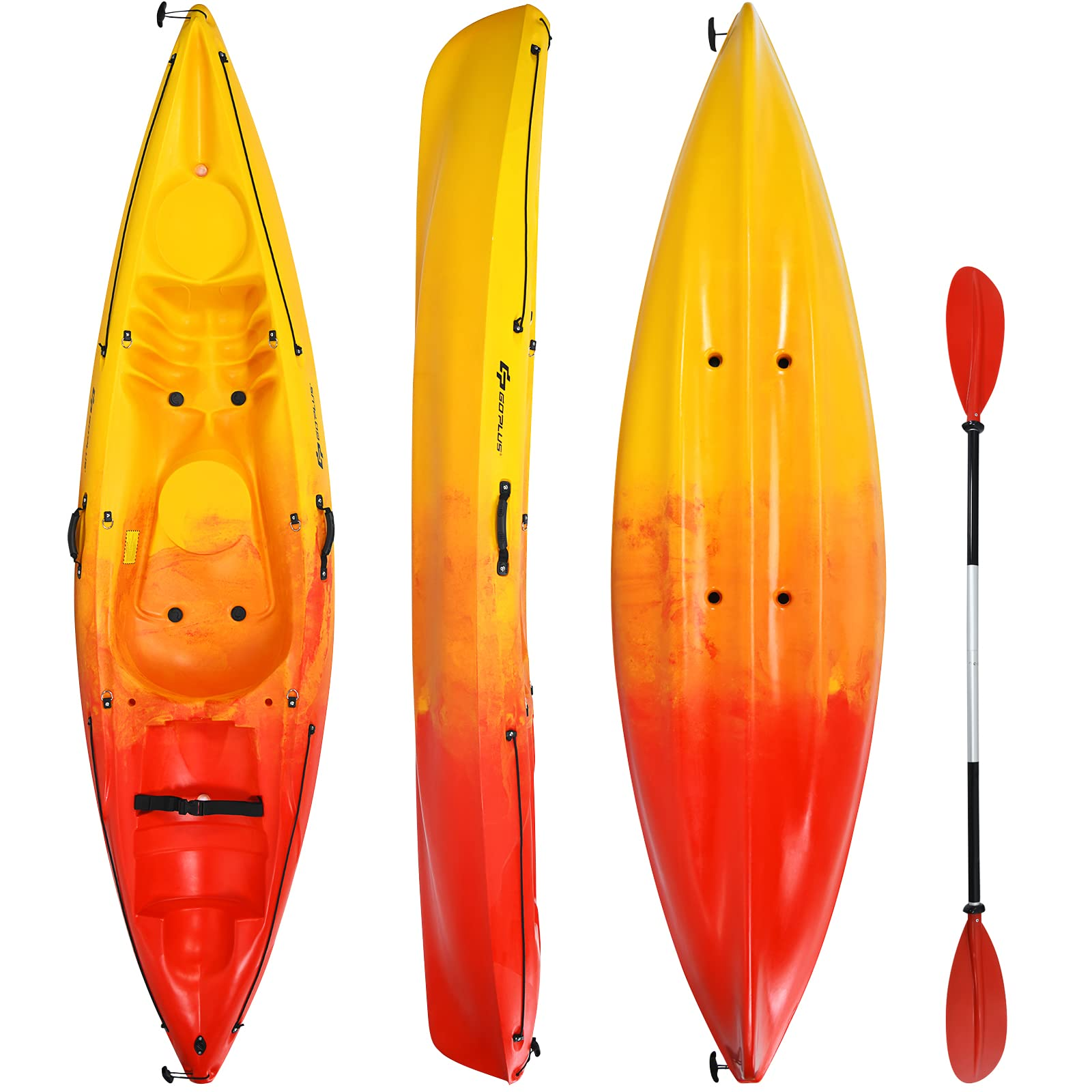 Goplus Sit-On-Top Kayak, 10.2ft Portable Recreational Kayak