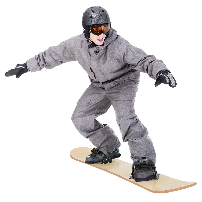 Load image into Gallery viewer, Wood Snowboard, Sledding Board W/ Adjustable Step-in Bindings, Contoured Foot Deck
