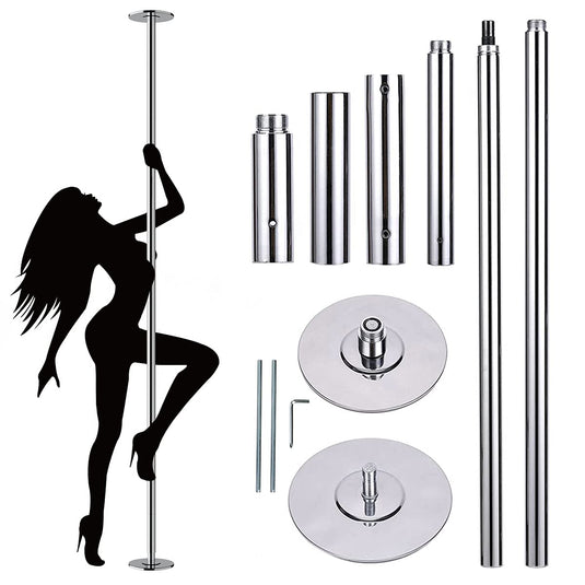 Goplus 45mm Spinning Static Dancing Pole, Portable Removable Dance Pole Kit for Club - GoplusUS