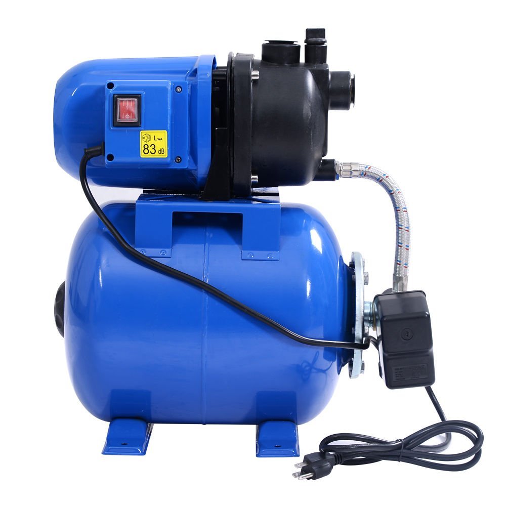 Goplus 1.6HP Shallow Well Pump & Tank Garden Water Pump Jet Pressurized Home Irrigation 1000GPH - GoplusUS