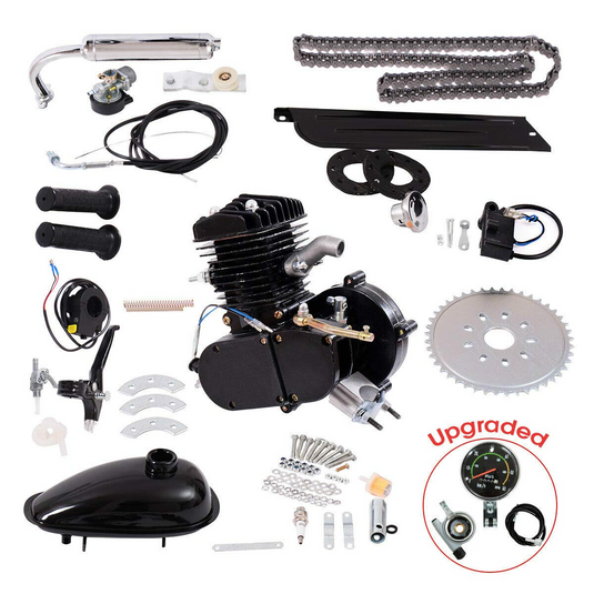 Bicycle Motor Kit, 26" 80cc 2-Stroke Upgrade Bike Engine Kit - GoplusUS