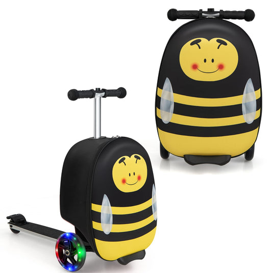 Costway Kids Rolling Luggage 16'' Hard Shell Carry On Travel Suitcase With  Flashing Wheels : Target