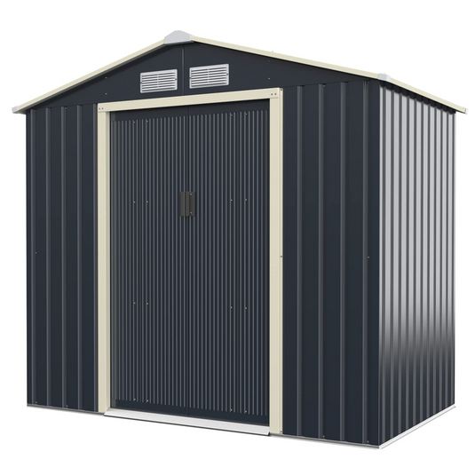 Goplus Storage Shed, Metal 11' X 10' Outdoor Building Organizer - GoplusUS
