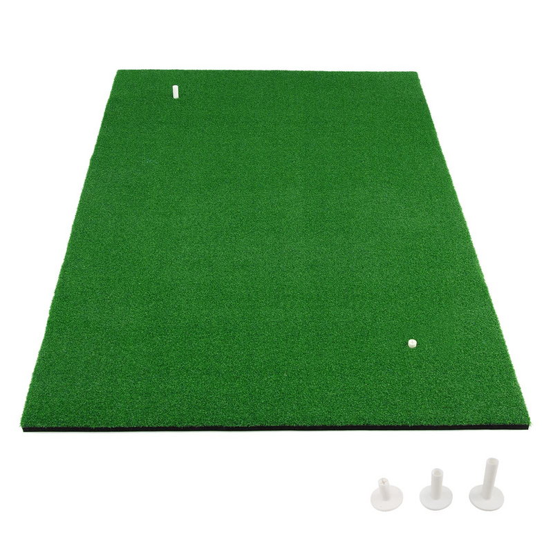 Load image into Gallery viewer, Goplus Golf Mat, 5 ft x 3 ft Golf Hitting Mats Artificial Turf with 3 Rubber Tees, Golf Practice Mat for Driving - GoplusUS
