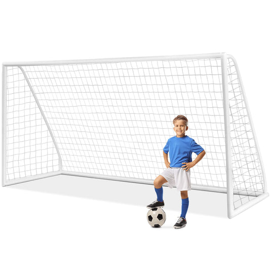Goplus Soccer Goal, 6 FT x 4 FT Soccer Net with Strong PVC Frame