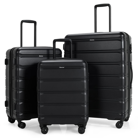 Goplus 3 Piece Luggage Set Expandable Spinner Suitcase GoplusUS