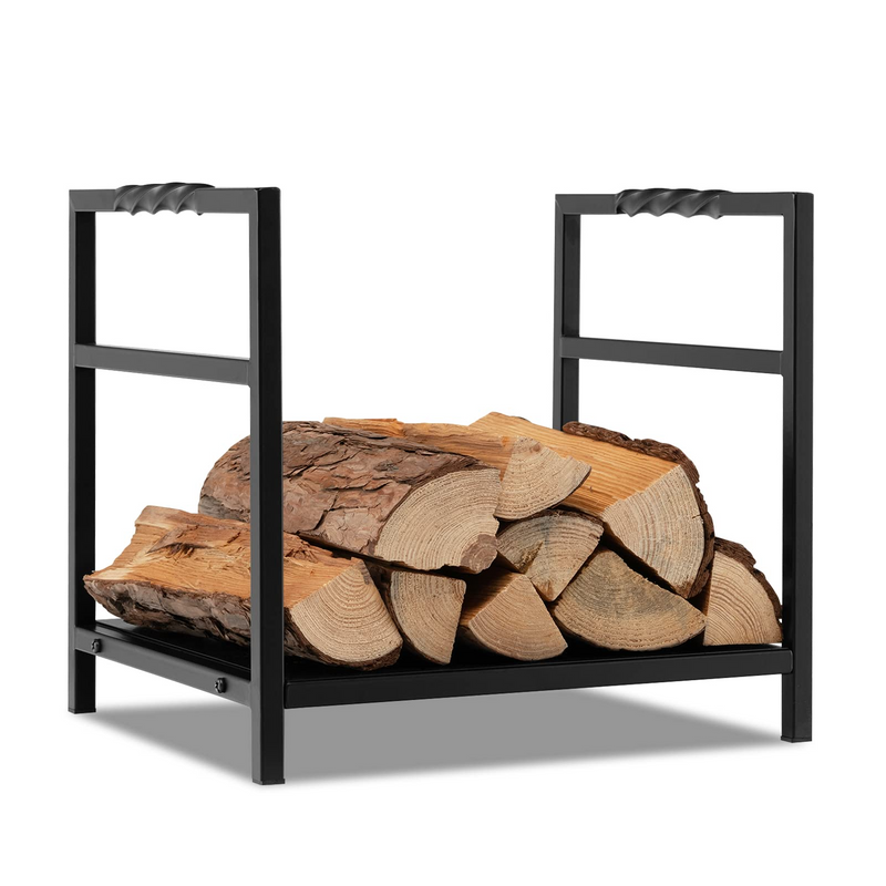 Load image into Gallery viewer, Goplus 16 Inch Small Firewood Rack, Indoor Outdoor Decorative Firewood Log Holder with Easy-to-Grab Handle &amp; Raised Base - GoplusUS
