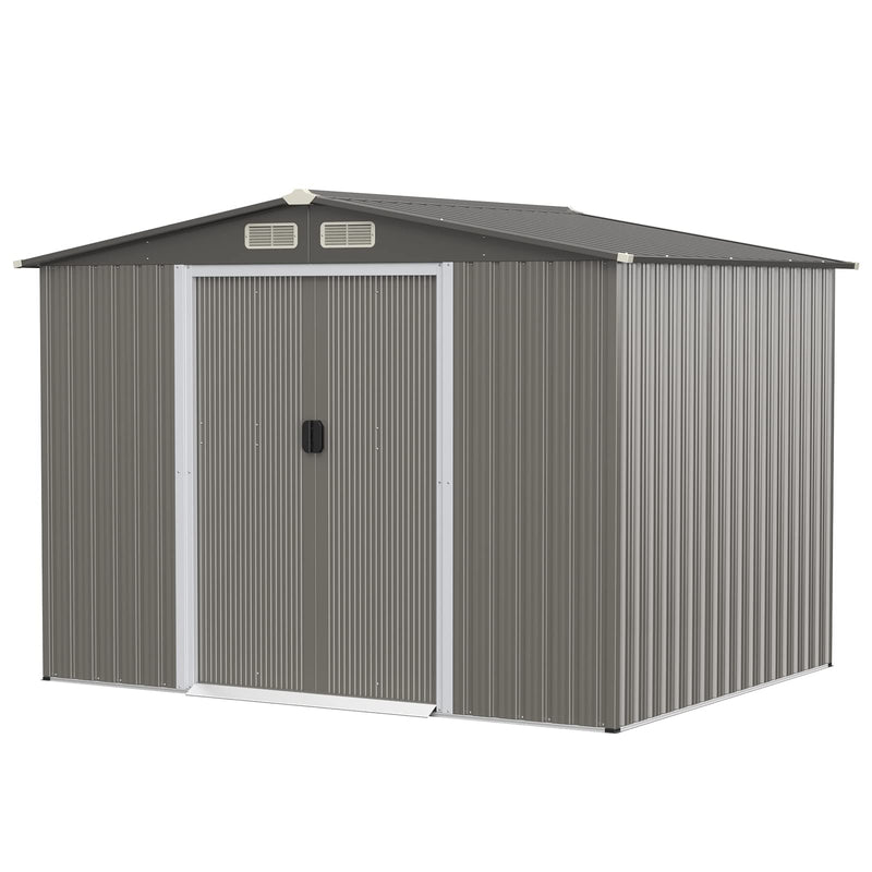 Load image into Gallery viewer, Goplus Outdoor Storage Shed, 8.5&quot;x 6.8&quot;x 6&quot; Weather-Resistant Utility Tool Organizer w/Foundation
