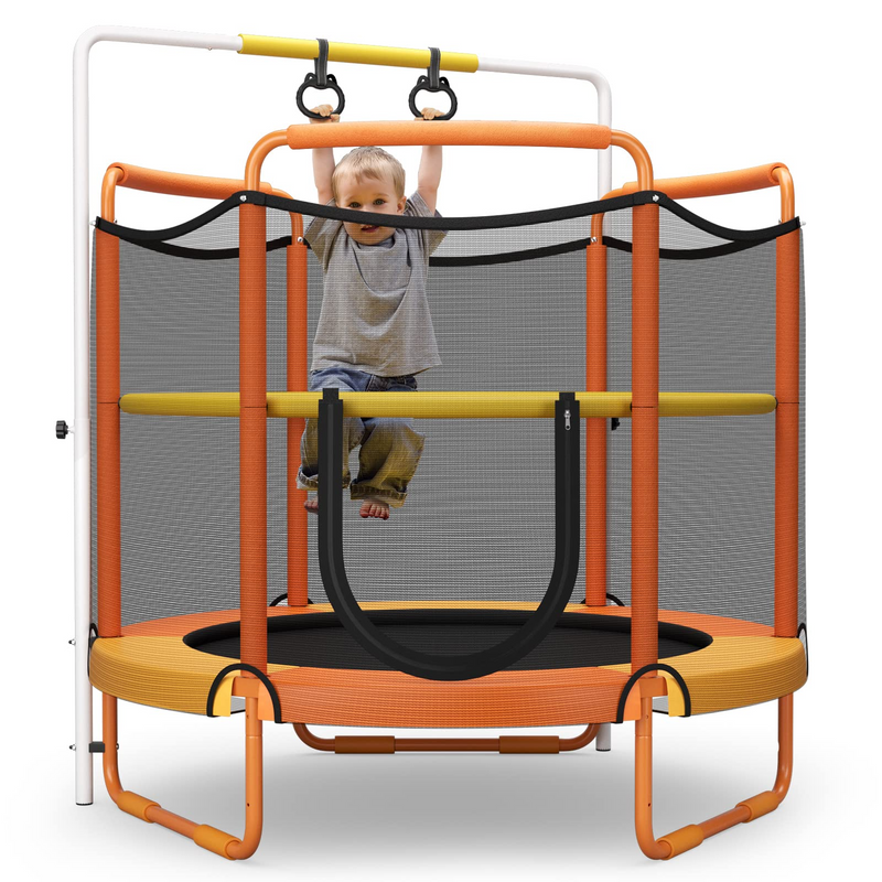 Load image into Gallery viewer, 60 Inch Kids Trampoline with Safety Enclosure Net - GoplusUS
