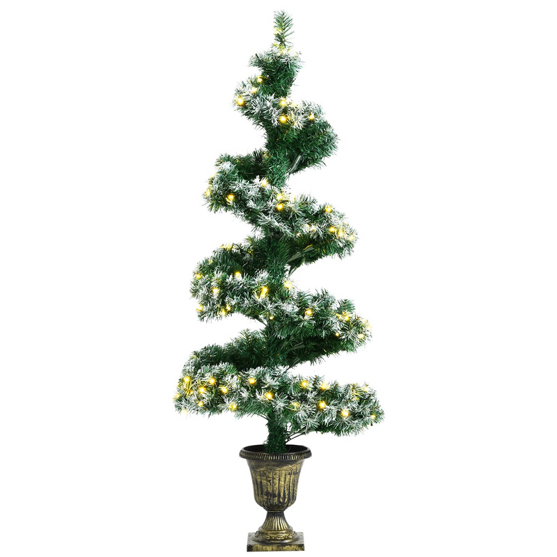 Load image into Gallery viewer, Goplus 4ft Pre-Lit Christmas Tree for Entrances, Artificial Spiral Topiary Tree - GoplusUS
